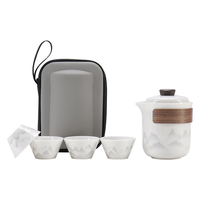 梵愿羊脂玉水墨旅行茶具户外露营随身泡茶壶便携式包企业年会活动礼品
