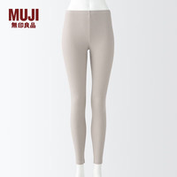MUJI 無印良品 无印良品（MUJI）女式 弹力罗纹 十分长收腿裤 打底裤 格雷系DGA14C4S 淡黄色