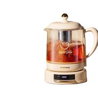 大宇养生壶1.5升轻音柔炖煮壶一体煮茶器烧水壶办公室迷你养生壶玻璃花茶燕窝智能恒温 小气泡慢炖丨茶篮+玻璃炖盅款 1.5L