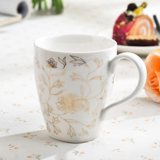 茶杯陶瓷带把水杯瓷杯杯瓷喝水瓷器杯瓷器茶碗家用杯子套装茶具