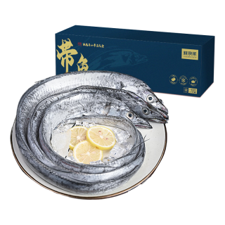 鲜京采 源头直发精选舟山特大带鱼2.3kg 350-500g/条