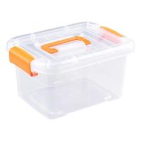 零食透明收纳箱塑料盒子整理篮有盖储物玩具衣服杂物盒可手提箱子