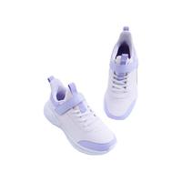 361°儿童运动鞋男童跑鞋秋冬密网轻便魔术贴女童皮革加绒保暖运动鞋 【皮革加绒】玫瑰水紫色/柔紫色/淡粉紫 40