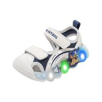 汪汪队灯鞋2025夏季沙滩凉鞋运动鞋男女童轻便透气休闲鞋