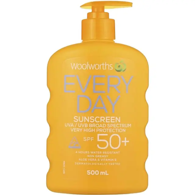 Woolworths 澳大利亚直邮Woolworths防晒霜1升防水隔离SPF50+效期至25年6月