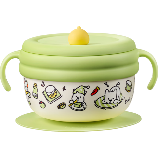 babycare 儿童餐具注水保温碗宝宝辅食碗PPSU奶瓶材质防摔家用喝汤吃饭