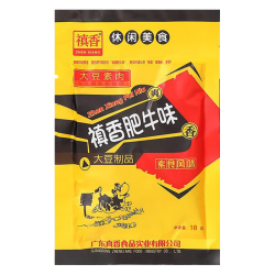 禛香 香菇肥牛素肉 牛肉味大豆怀旧休闲零食 360g（20 包）