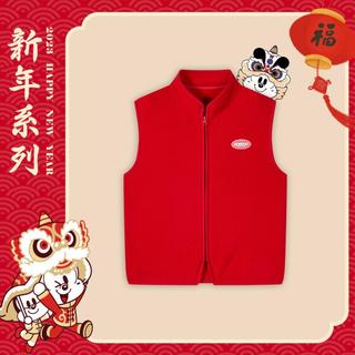 BOBDOG巴布豆 【拜年服春节】童装中大童男童马甲加绒上衣出游秋百搭