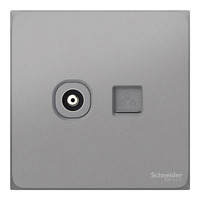 Schneider Electric 施耐德电气 皓呈系列 A3T32TVRJ5_PG_C1 电视+超五类电脑插座 薄雾灰