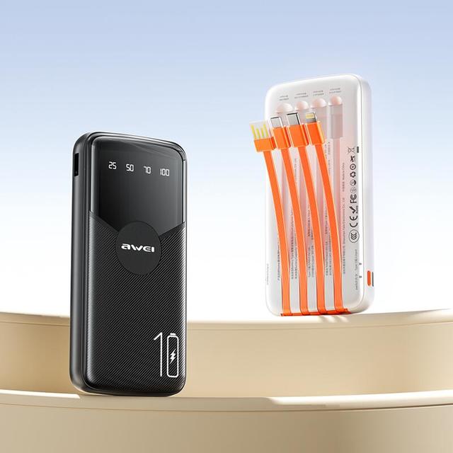 用维 AWEI 3C认证大容量1万毫安快充充电宝