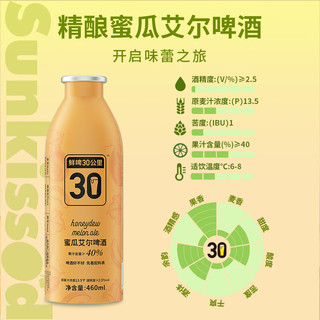  鲜啤30公里 低度数 蜜瓜艾尔啤酒  【精选果味】蜜瓜艾尔 460mL 4罐 听装 460ml