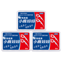 小鹿妈妈 牙线棒  3盒150支