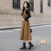 丝柏舍 SPECIAL【纯色通勤显瘦连衣裙】2024秋冬新女士时尚修身简约中长裙