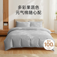 绘睡 Letsleep 元气棉被套 100%纯棉 母婴A类抗菌 220x240cm 银河灰