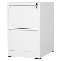 ROCK FILE 洛克菲勒 白色二斗卡箱文件柜档案柜 办公矮柜带锁一层可放200挂快捞柜