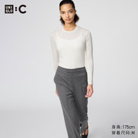 优衣库 合作款/女装HEATTECH混纺圆领T恤/长袖保暖衣478955 469765 478955/30浅米色 M