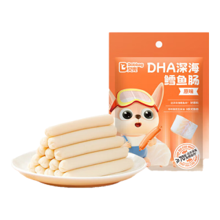 贝兜 鳕鱼肠儿童深海鱼肠双DHA原味60g/袋尝鲜装 享婴儿宝宝零食辅食谱