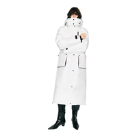 MO&Co.羽绒服2025冬90鸭绒抗寒防风长款【轻暖漫游系列】MBE4EINT12 米白色 XS /155