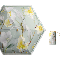 万月 双层太阳伞防晒防紫外线晴雨伞女两用结实抗风折叠伞