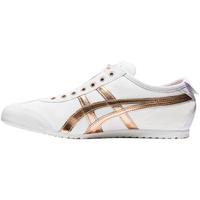 Onitsuka Tiger鬼塚虎帆布鞋男女款懒人鞋休闲鞋MEXICO 66 SLIP-ON礼盒 白色/银色 44.5