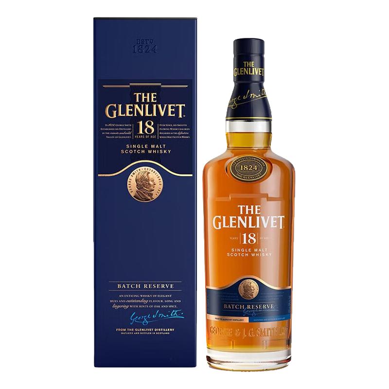  THE GLENLIVET/格兰威特 18年陈酿 单一麦芽威士忌 品鉴杯  礼盒装 16-30年 40%vol 700ml 700ml