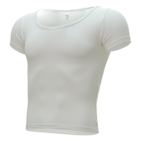 三沙（sansha） sansha 三沙男芭蕾舞服上衣少年圆领短袖舞蹈练功服艺考级训练T恤 白色58BB1005圆领 XL