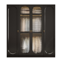 盛耐钢制环保家用卧室中古风挂式衣柜大衣柜2025年收纳柜铁皮柜子 款式33-高2米*宽1.6米*深0.55米