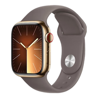 Apple 苹果 Watch Series 9 智能手表 GPS+蜂窝网络款 41mm 金色不锈钢表壳 陶土色橡胶表带 S/M MRJW3CH/A