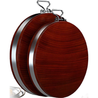 卡蔓派越南铁木砧板刀板菜墩抗菌防霉切菜板实木案板厨房加厚圆形和面板 双面使用【提手款】整木制作 厂家直发【46x4cm】耐砍耐剁