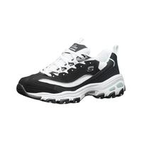斯凯奇（Skechers）女鞋春季蕾丝熊猫鞋厚底增高百搭休闲运动经典复古老爹鞋11959 黑色/白色/BKW 36.5