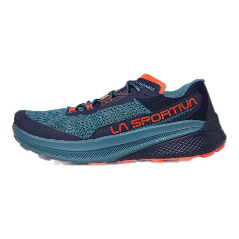 拉思珀蒂瓦（LA SPORTIVA）越野跑鞋 夏季户外缓震透气越野鞋跑步鞋男女款 Prodigio 破九  飓风/深海蓝【拍大1码】 44