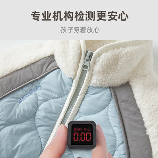 可英 GOWINBABY童装女童棉服卡通2025冬季款小女孩加厚宽松棉衣女宝防风保暖外套 蓝色 120 （适合身高110cm-120cm）