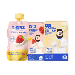 奶酪博士 0添加 儿童零食套装  牛乳、山楂、酸奶 3件套