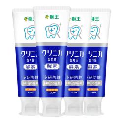 狮王 齿力佳酵素健齿抗糖高氟牙膏减轻牙龈问题薄荷香型  130g*4支