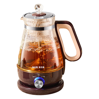 奥克斯（AUX）养生壶保温煮茶器 花茶壶 迷你电热水壶蒸茶器 1L 喷淋式煮茶壶烧水壶【升级保温款】 HX-Z1001H-D