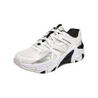 斯凯奇(Skechers)机甲鞋三代丨Skechers2023春男子撞色机能风老爹鞋防滑 894087-WBK 白色/黑色 39