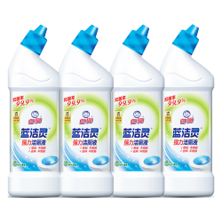白猫 蓝洁灵 强力弯头洁厕液 500g*4瓶 除菌率99%