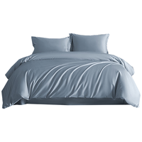然牌 100%纯棉被套单件 60支新疆长绒棉双人被罩 深灰蓝 200X230cm 200*230cm【适配200*230被芯】 深灰蓝【单被套】