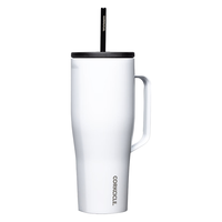CORKCICLE.酷革巨无霸吸管保温杯保冷保冰手柄杯子不锈钢大容量车载冰霸杯 简约白-手柄杯 890ml
