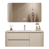 艺乐雅（YILEYA）奶油风智能圆角浴室柜陶瓷一体盆卫生间洗漱台洗手洗脸盆柜组合柜 玻璃智能镜柜丨陶瓷一体盆80cm 玻璃智能镜柜丨陶瓷一体盆 80cm