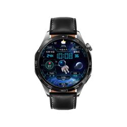 华为 蓝牙通话 智能手表 黑色真皮表带  曜石黑 46mm