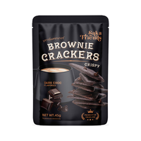 SAKA FRIENDS布朗尼脆片网红薄脆饼干黑巧克力味泰国进口办公室休闲零食品45g