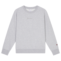 Champion 【品牌】秋冬女式圆领卫衣加绒保暖厚运动休闲刺绣logo