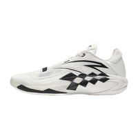 安踏（ANTA）【狂傲1】篮球鞋男氮科技稳定支撑耐磨防滑实战运动鞋112431106 纸莎白/黑-3 8.5 (男42)