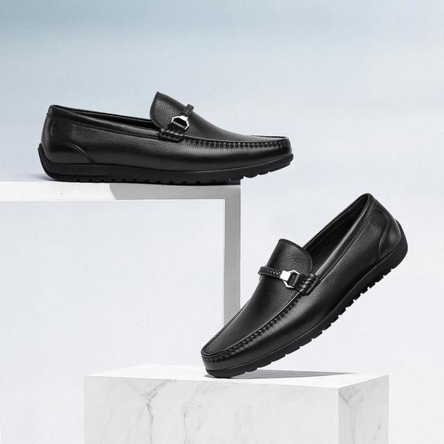 20点开始：SATCHI 沙驰 牛皮饰扣一脚蹬懒人鞋商务鞋轻便舒适驾车鞋豆豆鞋