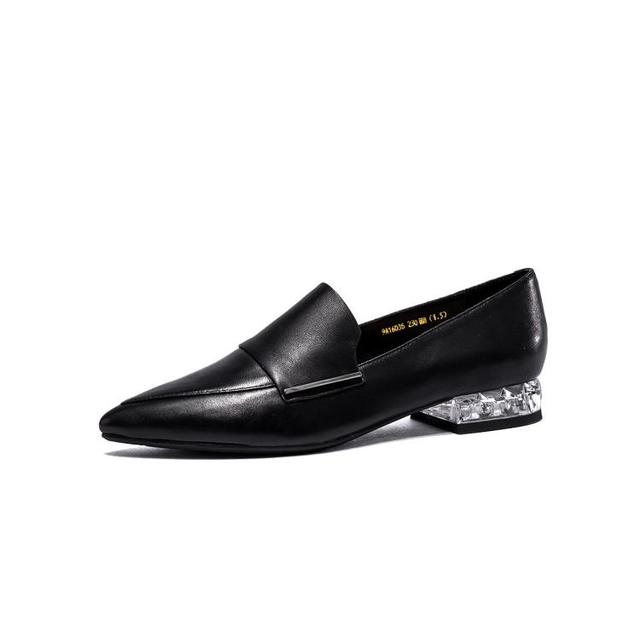 SATCHI 沙驰 【轻软舒适】羊皮职场通勤女单鞋低跟套脚时装鞋舒适女鞋