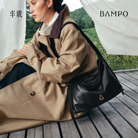 【明星同款】BAMPO半坡绵绵包中号 头层牛皮托特包通勤斜挎hobo包