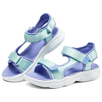 Skechers斯凯奇商场同款儿童露趾凉鞋2024夏季款女童魔术贴沙滩鞋303048L
