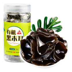 川珍 有机黑木耳120g罐装 单片小碗耳四川椴木耳无根南北干货山珍四川土特产