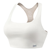 SN羊毛运动内衣背心式抹胸无痕运动高弹抗起球文胸内衣bra运动上衣 雾白 M